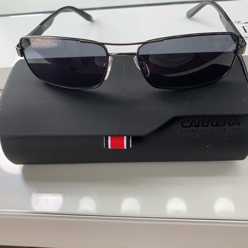 Men’s Carrera Rectangular Sunglasses and case